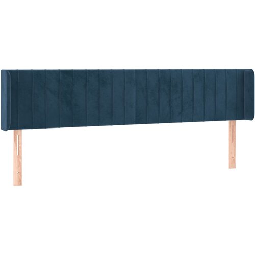 Maison Chic vzglavna omarica - nočna omarica - posteljna omarica z u&amp;scaron;esi temno modro 203x16x78/88 cm žamet, (21711659) Slike