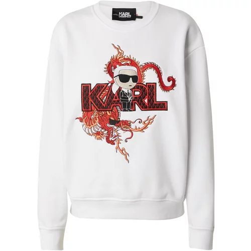 Karl Lagerfeld Majica 'lny' kremna / rdeča / črna / bela