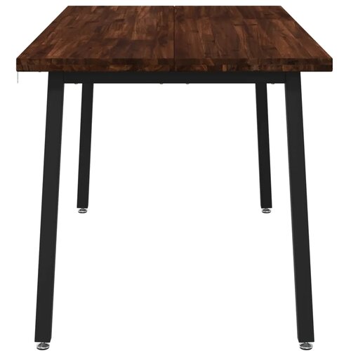  Kvadratni blagovaonski stol 140 x 70 x 75 cm - tamno smeđa i crna 140 x 70 x 75 cm Četvrtasto Slike