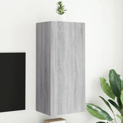  Zidni TV ormarić siva boja hrasta 40,5 x 30 x 90 cm drveni