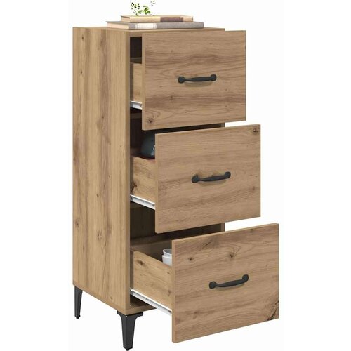  Kreveta Umjetnički hrast 34 5 x 34 x 90 cm Konstruirano drvo Slike