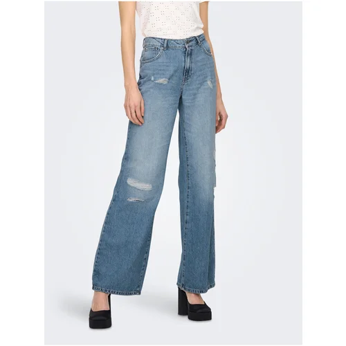 Only Blue Womens Wide Jeans Chris - Women