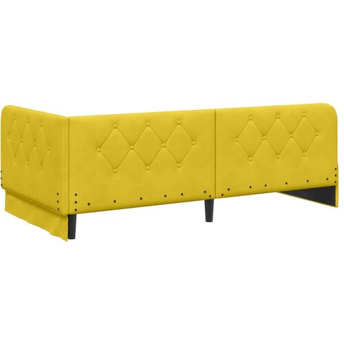 VidaXL Kutni okvir kreveta s madracem Žuta 90 x 190 cm Bar&amp;scaron;un Slike