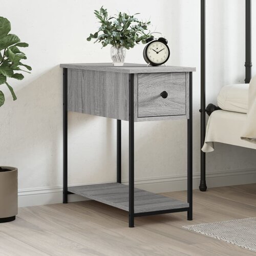 The Living Store Nočna omarica siva sonoma 30x60x60 cm inženirski les - Nočna Omarica, (21433245) Slike