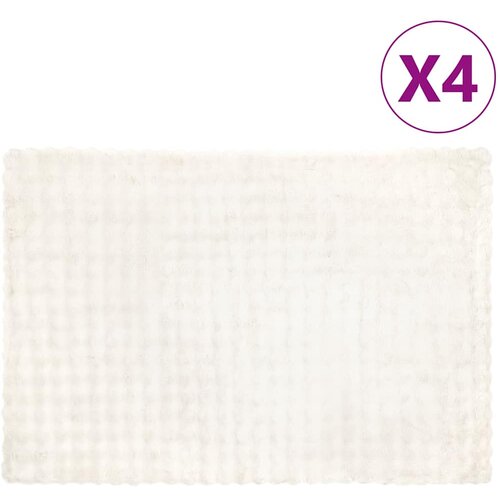 vidaXL Dežnik iz umetnega zajčjega krzna 4 pcs Bela 150 x 220 cm Cene
