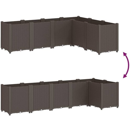  Vrtna sadilica smeđa 160 x 120 x 53 cm PP Slike