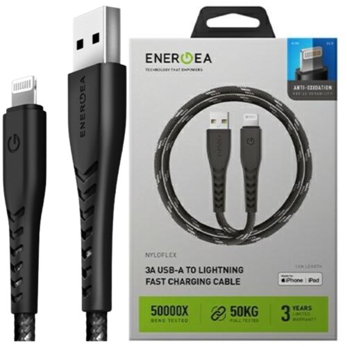 Energea NYLOFLEX USB TO LIGHTNING CHARGE SYNC KABEL 1,5M ZA IPHONE, (21980612) Cene