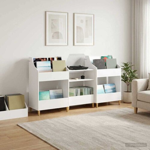  Set medijskih polica 3 kom. Bijela 212 x 46 x 112 cm Slike