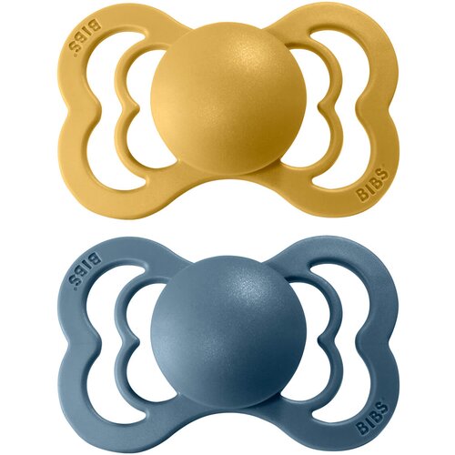 Bibs Supreme Silicone Size 1: 0+ months duda Mustard / Petrol 2 kom Slike