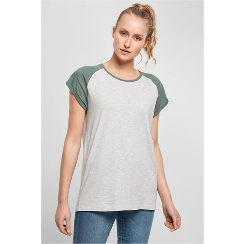 UC Ladies Women's contrasting raglan T-shirt light grey/pale éfne