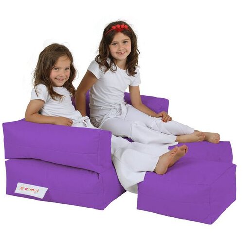 Atelier Del Sofa Kids Double Seat Pouf - Purple Purple Garden Bean Bag Slike
