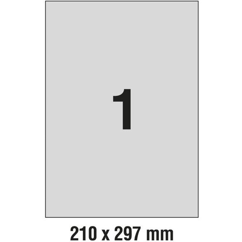  ETIKETE LASER 210X297MM POLYESTER PK20L ZWECKFORM L6013-20 SREBRNE Slike
