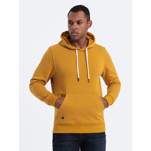 Ombre Men's unlined hooded sweatshirt - mustard Slike