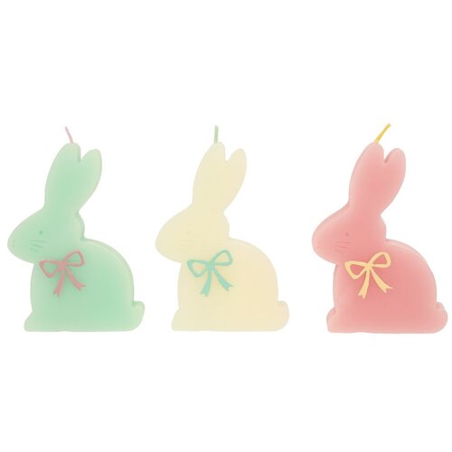 Meri Meri Sveče v kompletu 3 ks čas gorenja 2 h z velikonočnim motivom Bunny – Cene