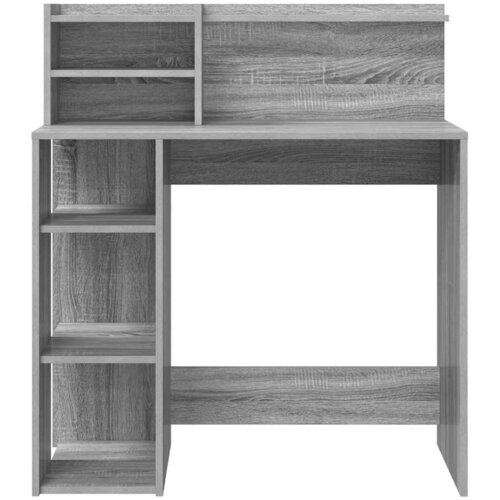  Stol s policom Siva Sonoma 90 x 48 x 101,5 cm Konstruirano drvo Slike