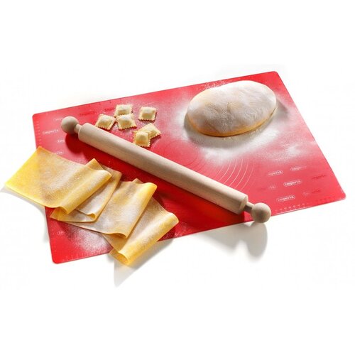 Imperia Silikonska podlaga za valjanje + valjar Foglio Chef 60x40cm / silikon, les, (5000200054) Cene