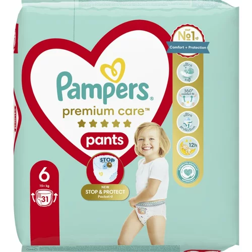 Pampers Premium Care Pants Extra Large Size 6 jednokratne pelene-gaćice 15+ kg 31 kom