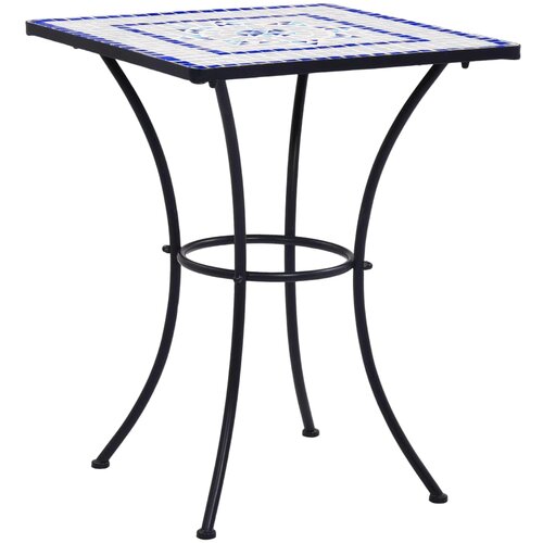 vidaXL Bistro mizica z mozaikom modra in bela 60 cm keramika Cene