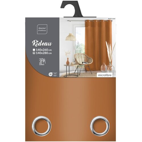 Douceur d int&amp;eacute;rieur Rjava zavesa iz mikrovlaken 140x280 cm Absolu &amp;ndash; Slike