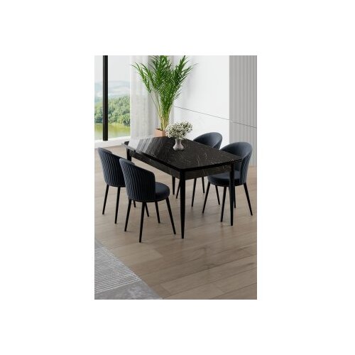 Hanah home trpezarijski set, 5 dijelova, Teget Cene
