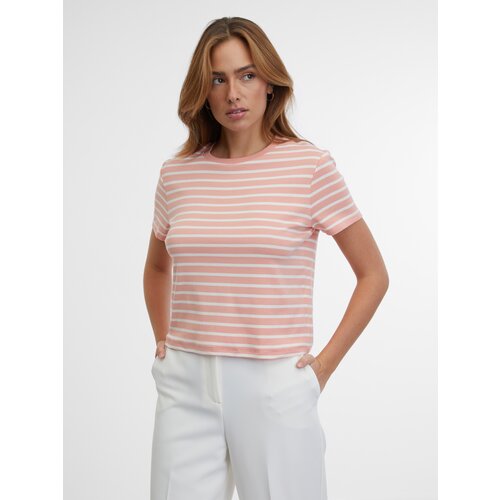 Orsay Cream-Pink Women&amp;#039;s Striped T-Shirt - Women Slike