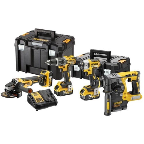 Dewalt komplet alata od 4 komada 18 v, baterije 3x 5,0 ah Slike