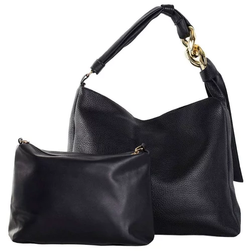 Fashion Hunters Black 2in1 shoulder bag with a small handbag inside
