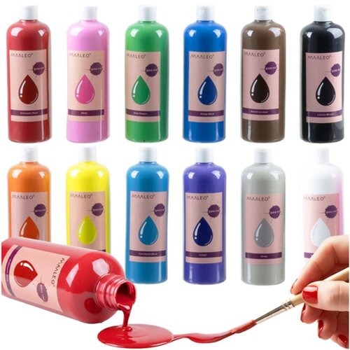 Maaleo boje za postere - set od 12 x 500 ml Cijene