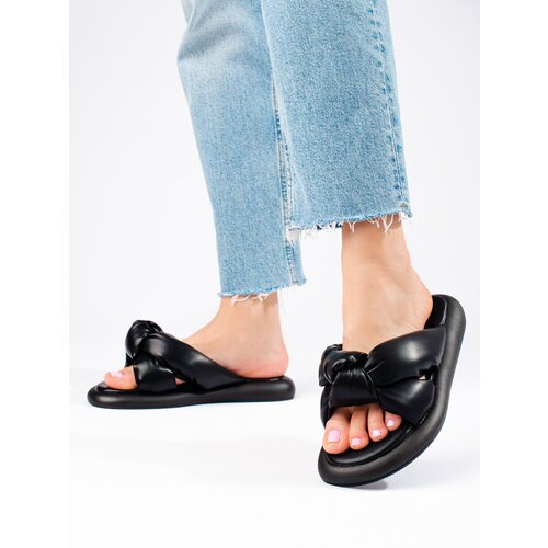 SHELOVET Women&amp;#039;s Black Slippers Slike