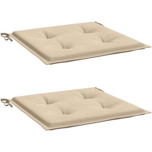 vidaXL jastuci za vrtne stolice 2 kom bež 40 x 40 x 3 cm od tkanine Cene
