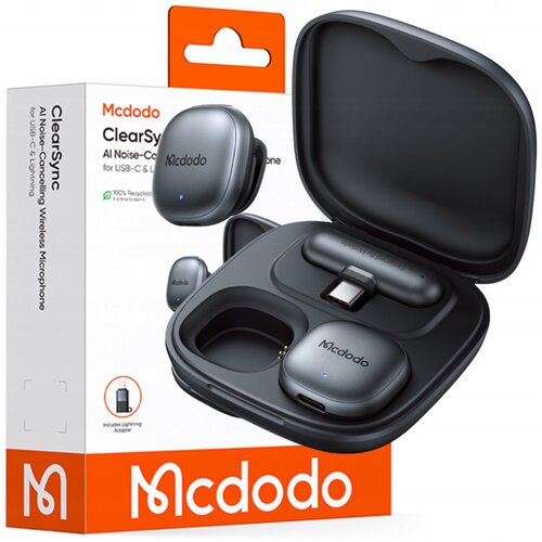McDodo BREZŽIČNI MIKROFON AI Z ZAVEZOVALNIM TRAKOM ZA TELEFONE USB-C LIGHTNING, (5000260352) Cene