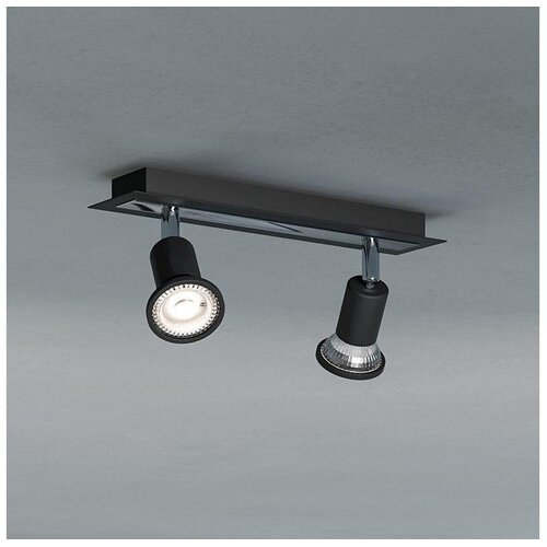 Eglo sarria spot/2, led, gu10, 2x5w, 2x400lm, hrom/crna GVG4KAX Cene