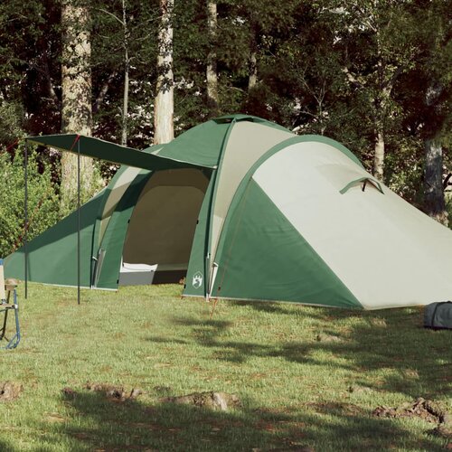 vidaXL Šator za kampiranje za 6 osoba zeleni 576x238x193 cm taft 185T Cijene