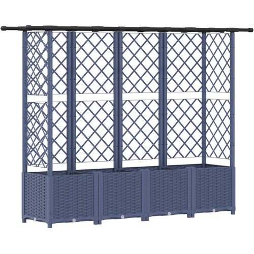 VidaXL Povi&amp;scaron;eni krevet s mrežom i krovom Siva 202 x 40 x 136 cm PP - Siva 202 x 40 x 138 cm s ravnim krovom (3 bočna mreža) Slike