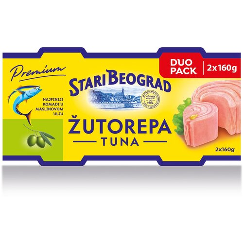 Stari Beograd Žutorepa tuna u maslinovom ulju 2x160g Slike