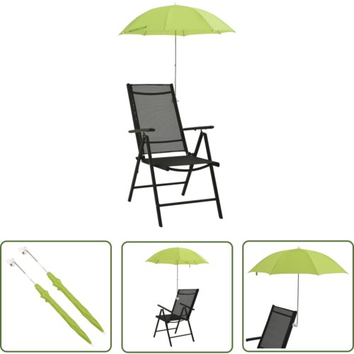  The Living Store Senčniki za stol za kampiranje 2 kosa zeleni 105 cm - Senčnik Za Stol Za Kampiranje, (21743032) Slike