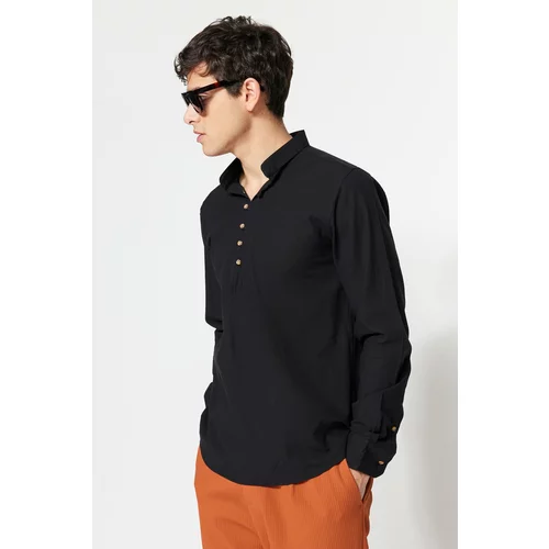 Trendyol Shirt - Black - Slim fit