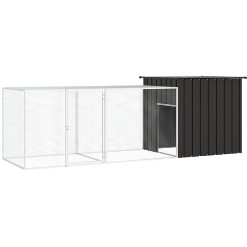 VidaXL Koko&amp;scaron;njak antracit 300x91x100 cm pocinkano jeklo Slike