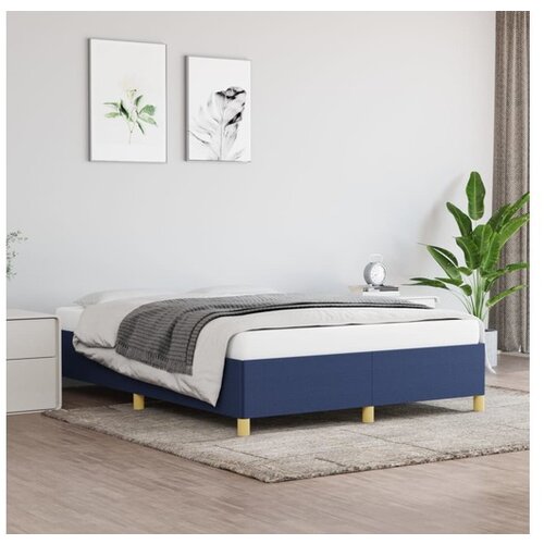  Posteljni okvir moder 140x200 cm blago Cene