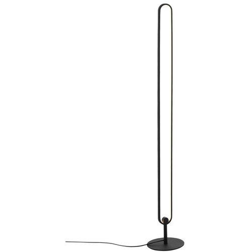 Ellos Home Mat crna metalna LED stojeća svjetiljka s mogućnosti zatamnjivanja (visina 130 cm) Loop &amp;ndash; Slike