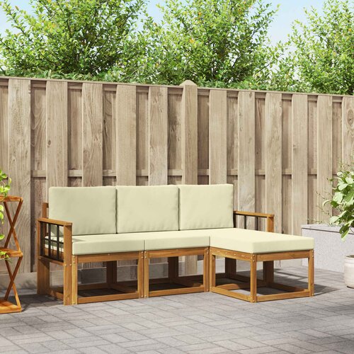  Set vanjskih sofa 4 kom. Prirodna i krem Cene