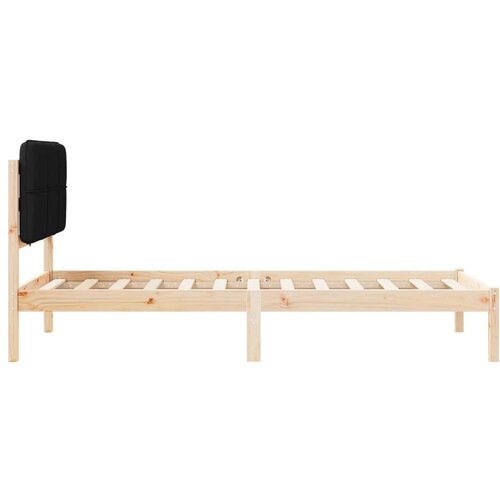  Krevetni okvir s tapiciranim uzglavljem Crna 75 x 190 cm Slike