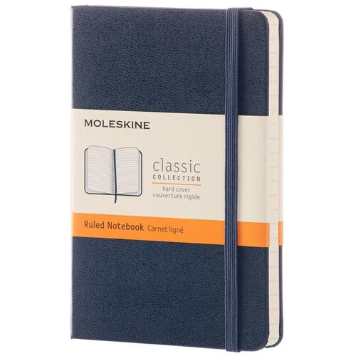 Moleskine Beležnica PKT trde platnice, modra - črtni Slike