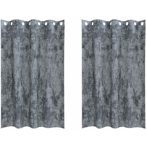 vidaXL Zavesa z zavesami 2 pcs Srebrno siva 175 x 140 cm Žamet, (5000043676) Cene