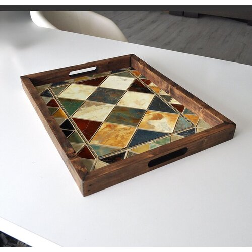 Aberto Design Poslužavnik REF034 48 x 38 x 4 cm, Šareni Cene