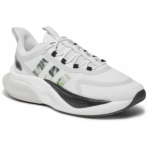 Adidas Sportske cipele 'Alphabounce+' crna / srebro / bijela / prljavo bijela
