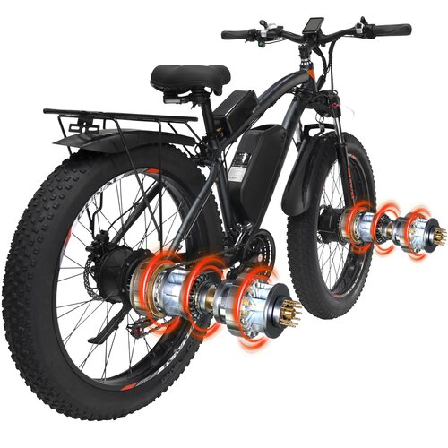 Gunai GN88 električno kolo 2000 w 23 ah z dvojnim motorjem fat e-bike top 50 km/h - sivo, (21134010) Cene