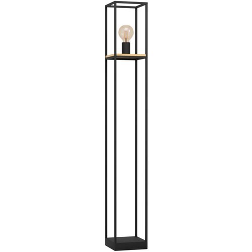 Eglo Podna lampa LIBERTAD E27 128,5 cm crna/drvo 99798 Slike
