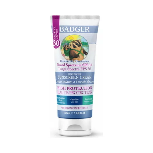 Badger Balm sunscreen cream unscented spf 30