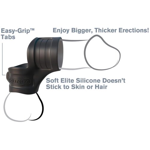 Pipedream Fantasy Mr. Big - prsten za penis i prsten za testise (crni) Cijene